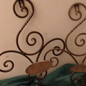 Elegant Brown Metal Wall Decor